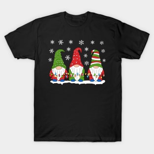 Three Gnomes with tree lights T-Shirt